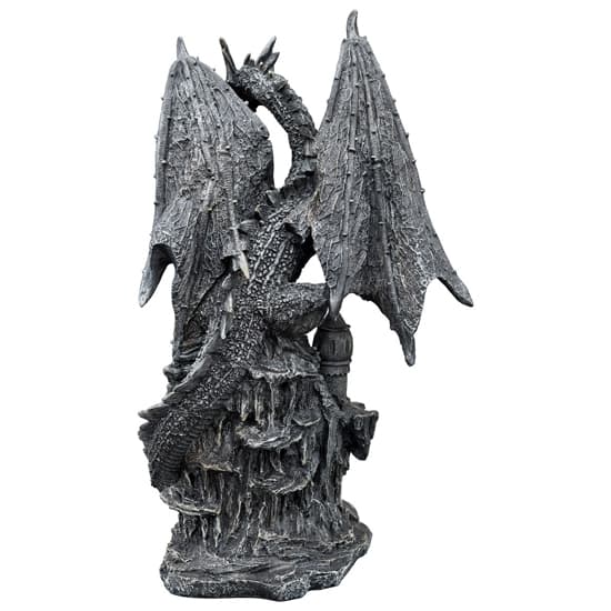 Alton Resin Dragon Sculpture In Grey_4