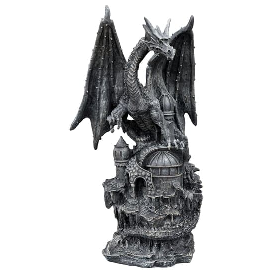 Alton Resin Dragon Sculpture In Grey_1