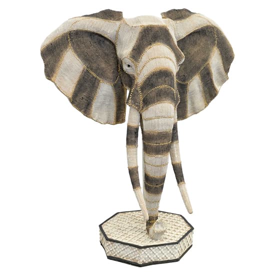 Alton Resin Elephant Bust Sculpture In brown and beige_2
