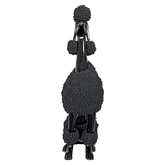 Alton Resin Pompom Poodle Sculpture In Black Gloss_4