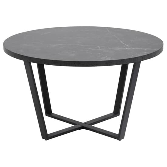 Altoona Wooden Coffee Table Round In Black Marble Effect_3