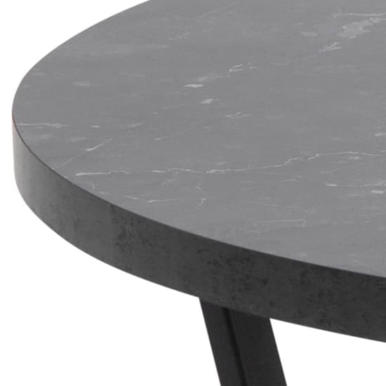 Altoona Wooden Coffee Table Round In Black Marble Effect_4