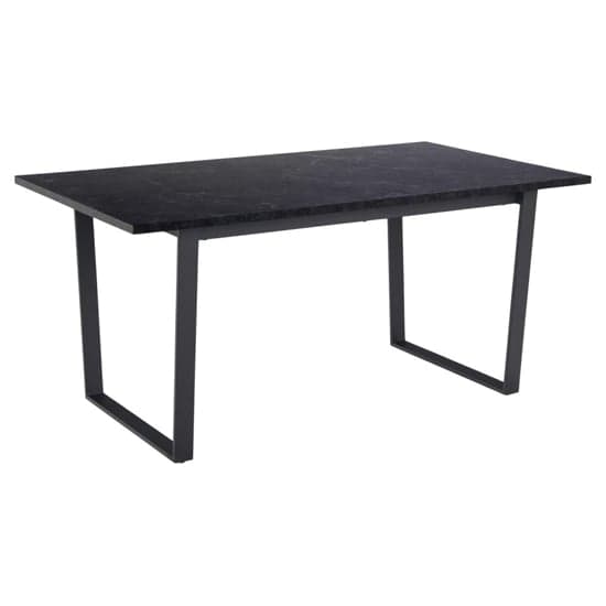 Altoona Wooden Dining Table Rectangular In Black Marble Effect_2