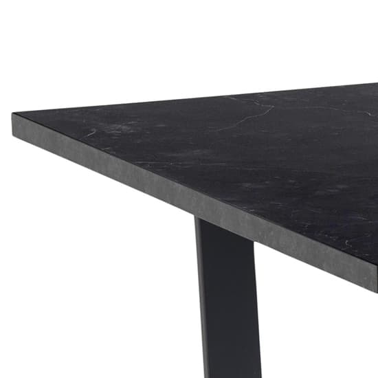 Altoona Wooden Dining Table Rectangular In Black Marble Effect_4
