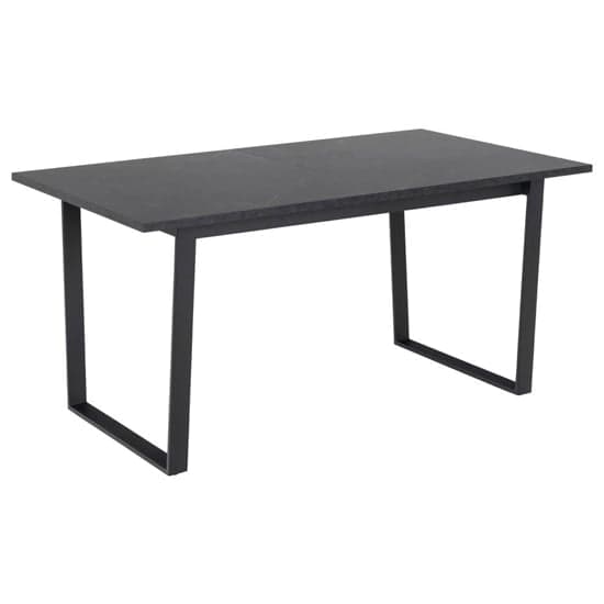 Altoona Wooden Extending Dining Table In Black Marble Effect_4