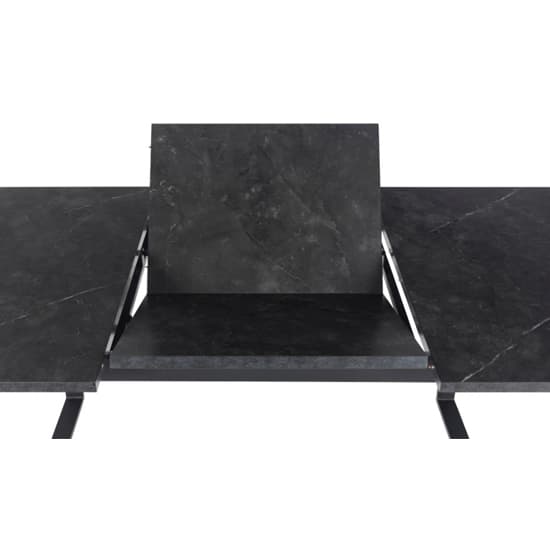 Altoona Wooden Extending Dining Table In Black Marble Effect_6