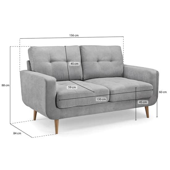 Altra Fabric 2 Seater Sofa In Grey_5