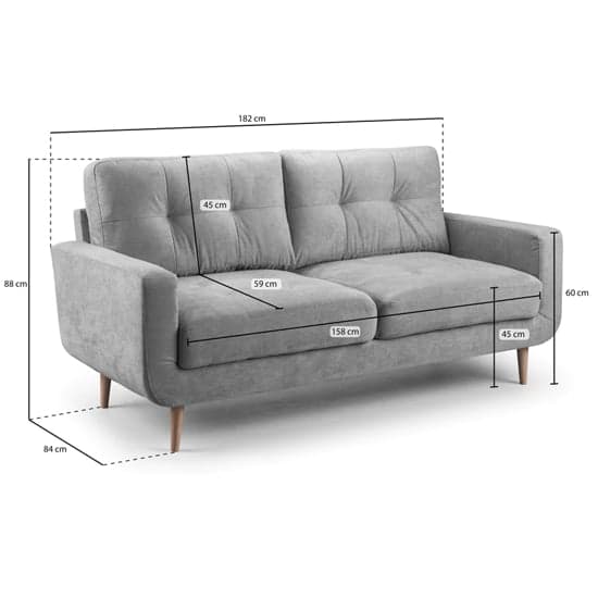 Altra Fabric 3 Seater Sofa In Grey_5
