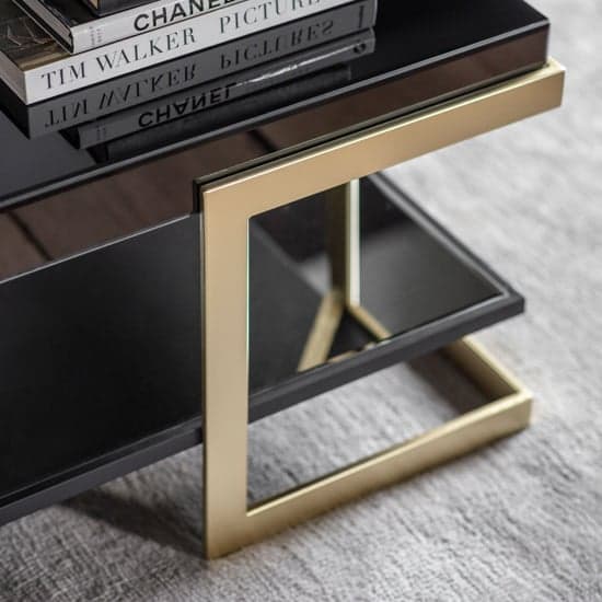 Amana Glass Top Coffee Table In Black With Golden Metal Frame_3