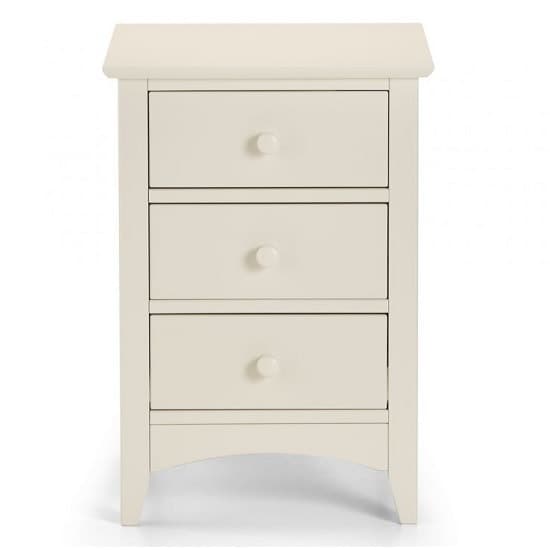 Caelia Bedside Cabinet In Stone White With 3 Drawers_3