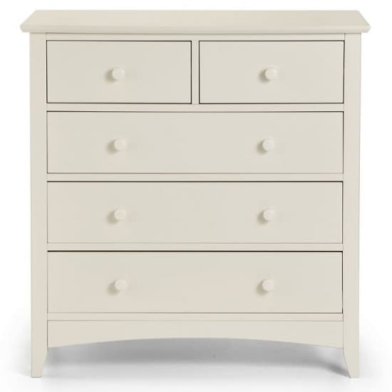 Caelia Chest of Drawers In Stone White With 5 Drawers_4