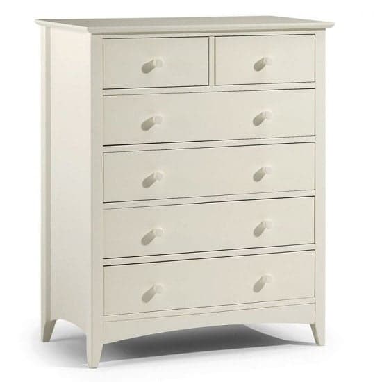 Caelia Chest of Drawers In Stone White With 6 Drawers_1