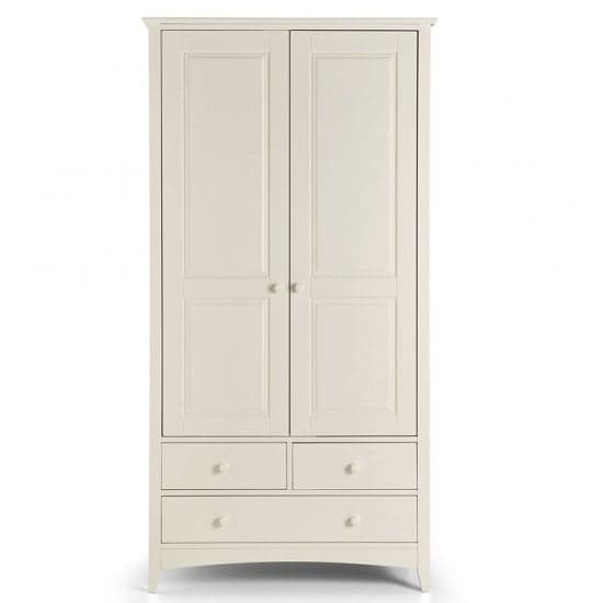 Caelia Combi Wardrobe In White With  2 Doors 3 Drawers_4