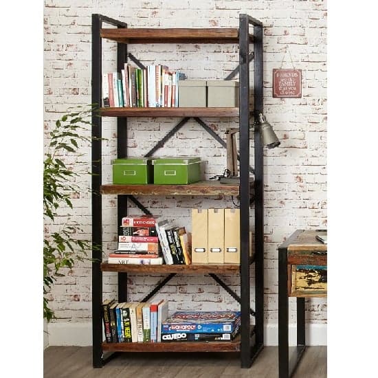 London Urban Chic Wooden Large Bookcase With 5 Shelf_2