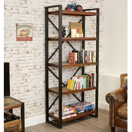 London Urban Chic Wooden Large Bookcase With 5 Shelf_1