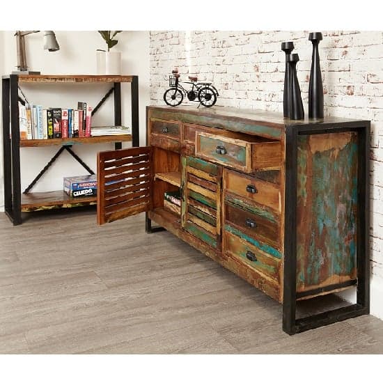 London Urban Chic Wooden Large Sideboard With 2 Doors_5