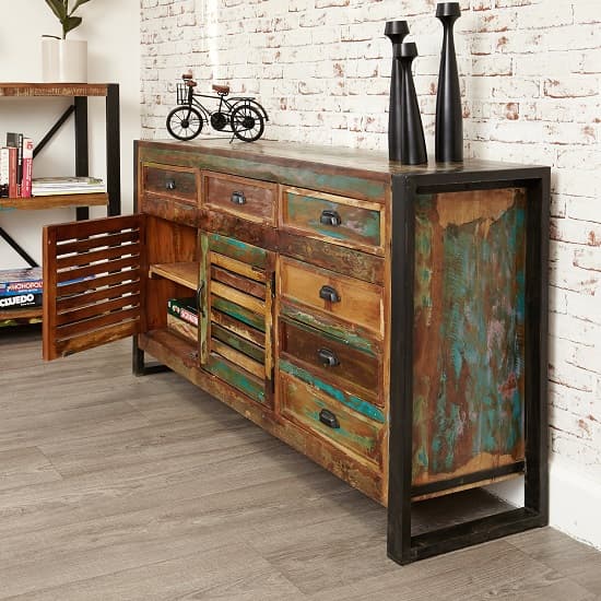 London Urban Chic Wooden Large Sideboard With 2 Doors_6