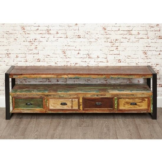 London Urban Chic Wooden Large TV Stand With 4 Drawers_3
