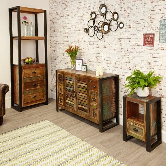 London Urban Chic Wooden Alcove Bookcase With 3 Drawers_5