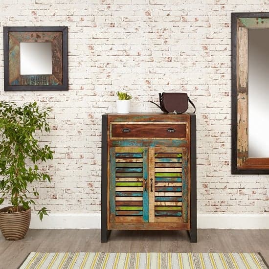 London Urban Chic Wooden Shoe Cabinet With 2 Doors_3