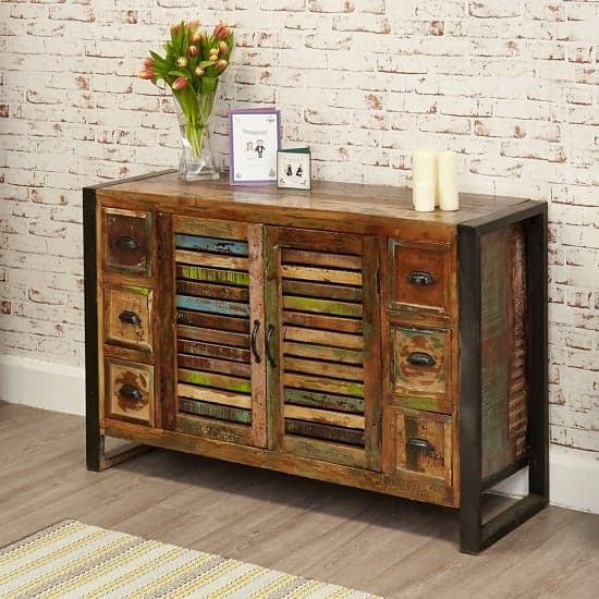 London Urban Chic Wooden Sideboard With 6 Drawers and 2 Doors_1