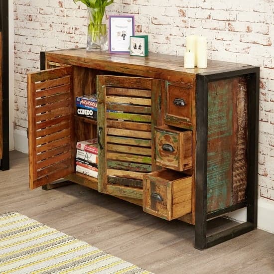 London Urban Chic Wooden Sideboard With 6 Drawers and 2 Doors_2