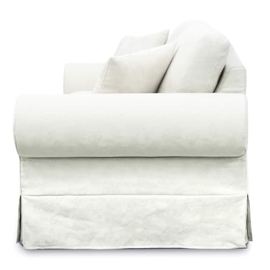Amarillo Fabric 2 Seater Sofa In White_3