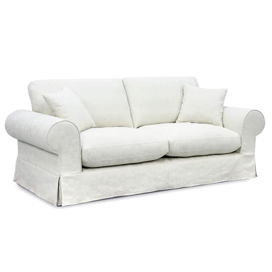 Amarillo Fabric 2 Seater Sofa In White_1