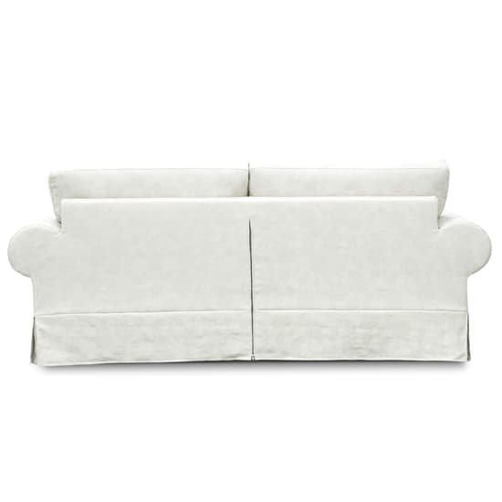 Amarillo Fabric 3 Seater Sofa In White_4