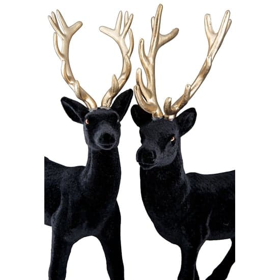 Amarillo Sinthetical Deer Harry Sculpture In Black_2