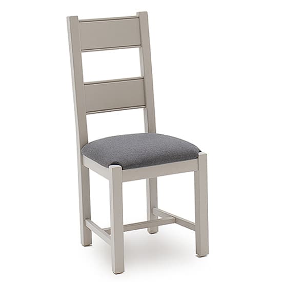 Amberley Grey Oak Wooden Dining Chairs With Fabric Seat In Pair_2