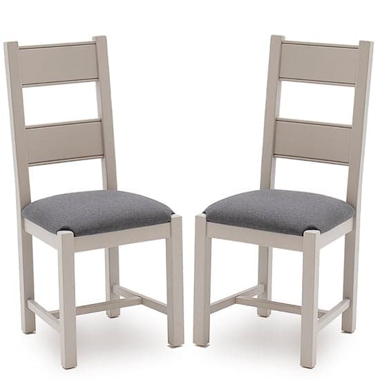 Amberley Grey Oak Wooden Dining Chairs With Fabric Seat In Pair_1