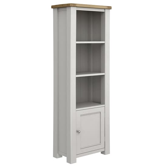 Amberley Tall Wooden Bookcase In Grey Oak | Furniture in Fashion