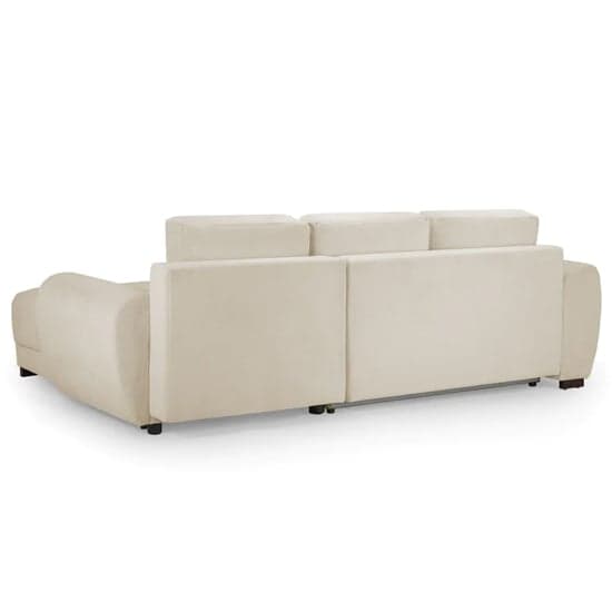 Ambon Plush Velvet Corner Sofabed Universal In Cream_3
