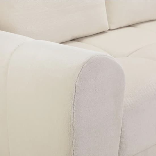 Ambon Plush Velvet Corner Sofabed Universal In Cream_4