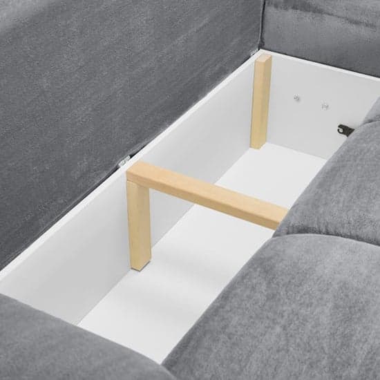 Ambon Plush Velvet Corner Sofabed Universal In Grey_5