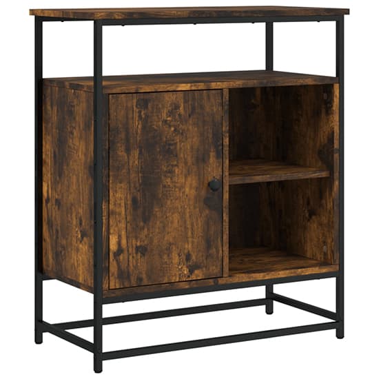 Ambon Wooden Sideboard With 1 Doors In Smoked Oak_2
