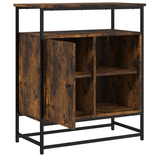 Ambon Wooden Sideboard With 1 Doors In Smoked Oak_3