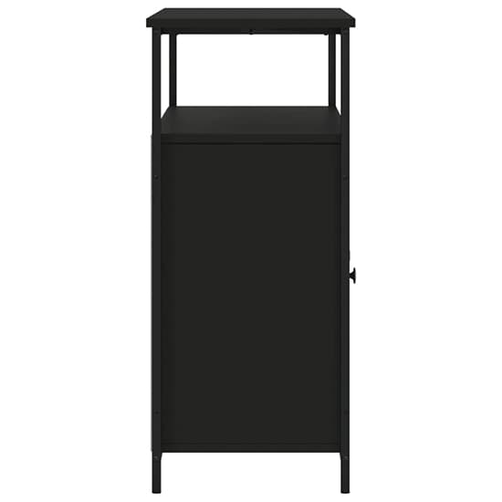 Ambon Wooden Sideboard With 2 Doors 1 Shelf In Black_5