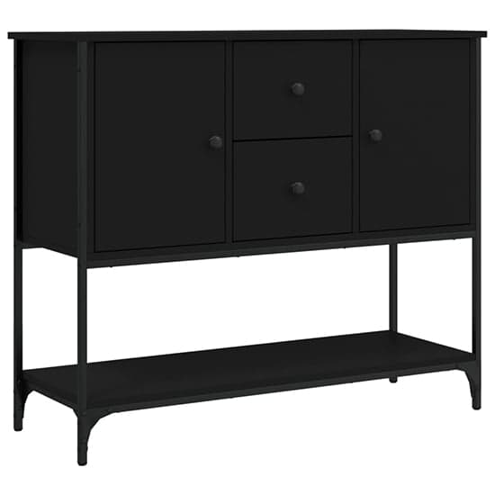 Ambon Wooden Sideboard With 2 Doors 2 Drawers In Black_2