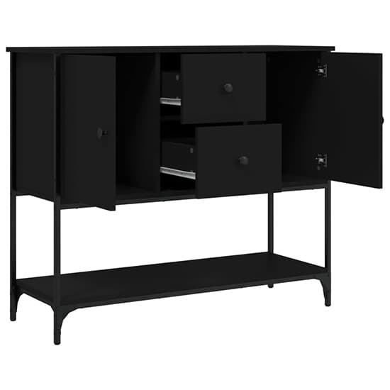 Ambon Wooden Sideboard With 2 Doors 2 Drawers In Black_3