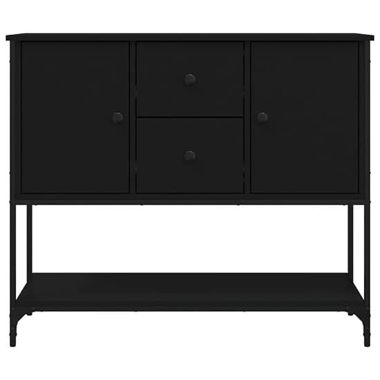 Ambon Wooden Sideboard With 2 Doors 2 Drawers In Black_4