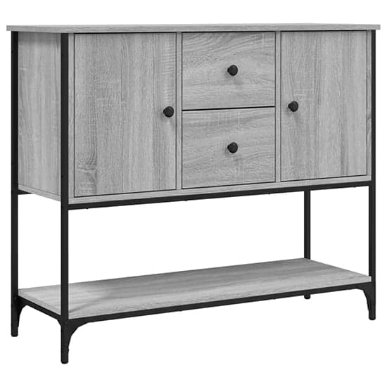 Ambon Wooden Sideboard With 2 Doors 2 Drawers In Grey Sonoma Oak_2