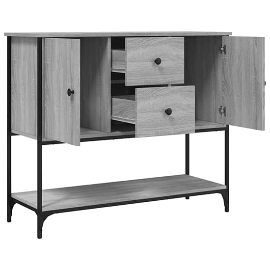 Ambon Wooden Sideboard With 2 Doors 2 Drawers In Grey Sonoma Oak_3