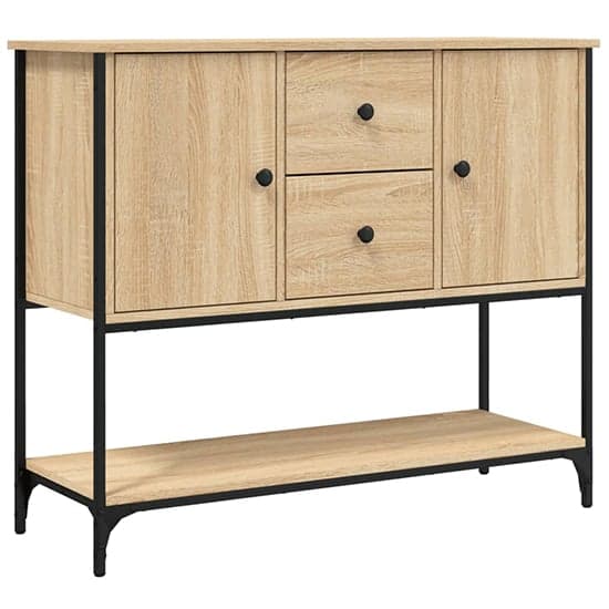 Ambon Wooden Sideboard With 2 Doors 2 Drawers In Sonoma Oak_2