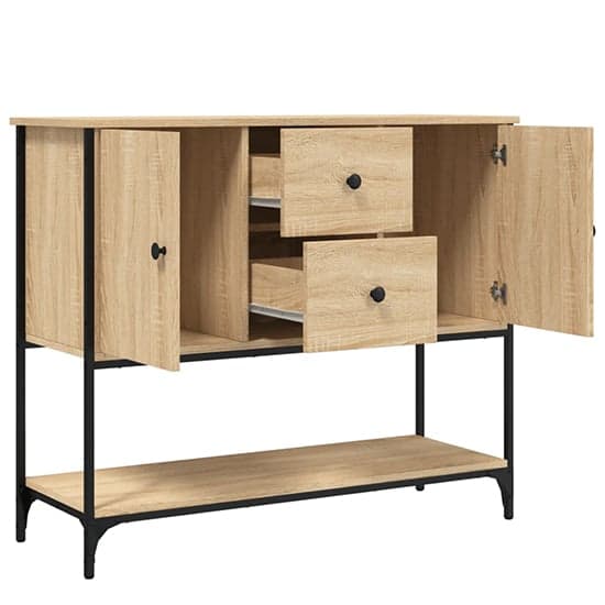 Ambon Wooden Sideboard With 2 Doors 2 Drawers In Sonoma Oak_3