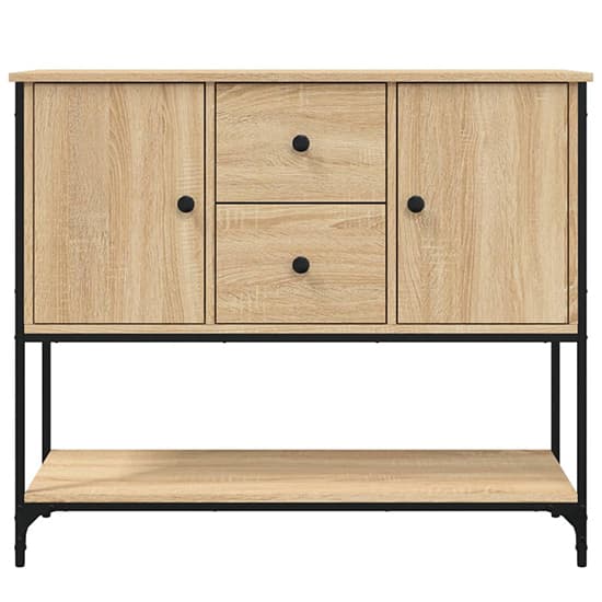 Ambon Wooden Sideboard With 2 Doors 2 Drawers In Sonoma Oak_4