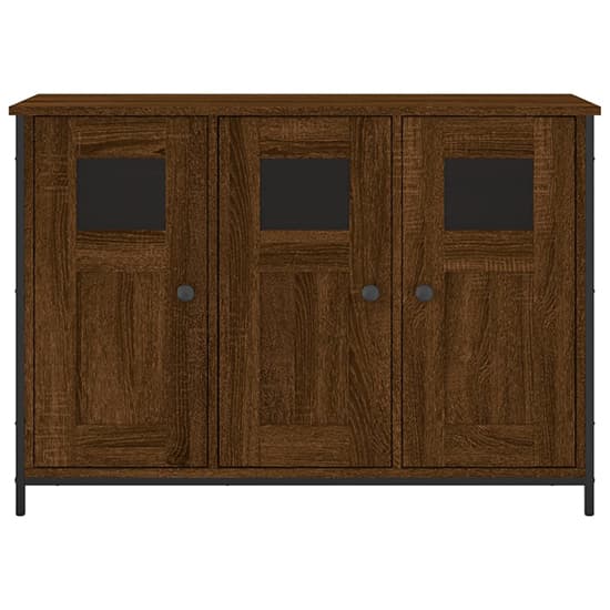 Ambon Wooden Sideboard With 3 Doors In Brown Oak_4