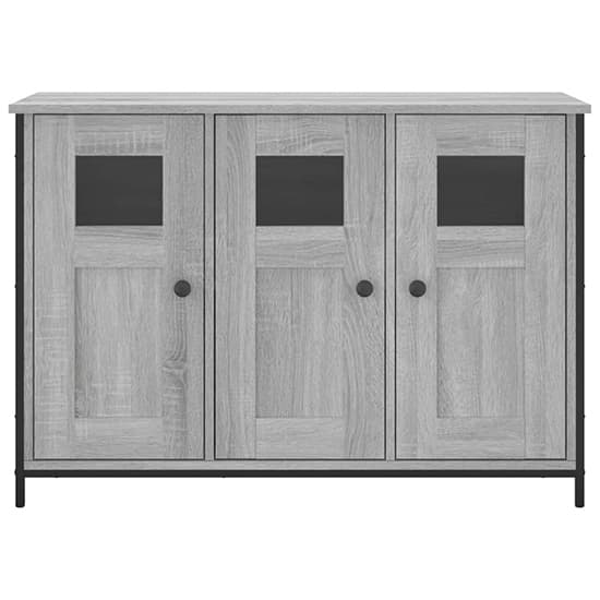 Ambon Wooden Sideboard With 3 Doors In Grey Sonoma Oak_4