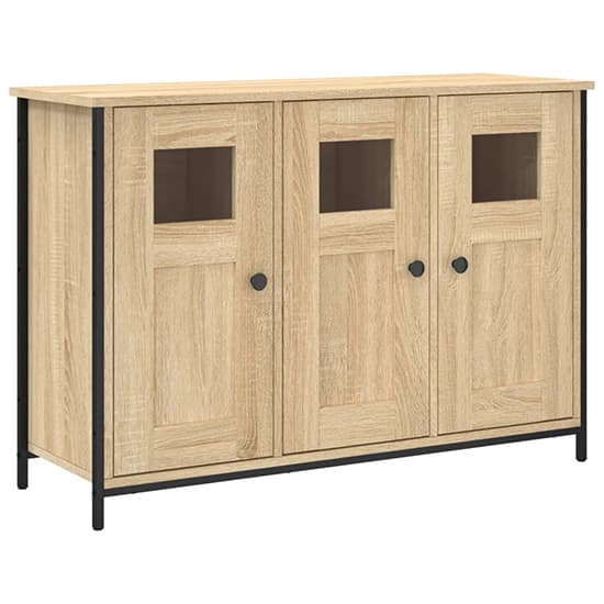 Ambon Wooden Sideboard With 3 Doors In Sonoma Oak_2